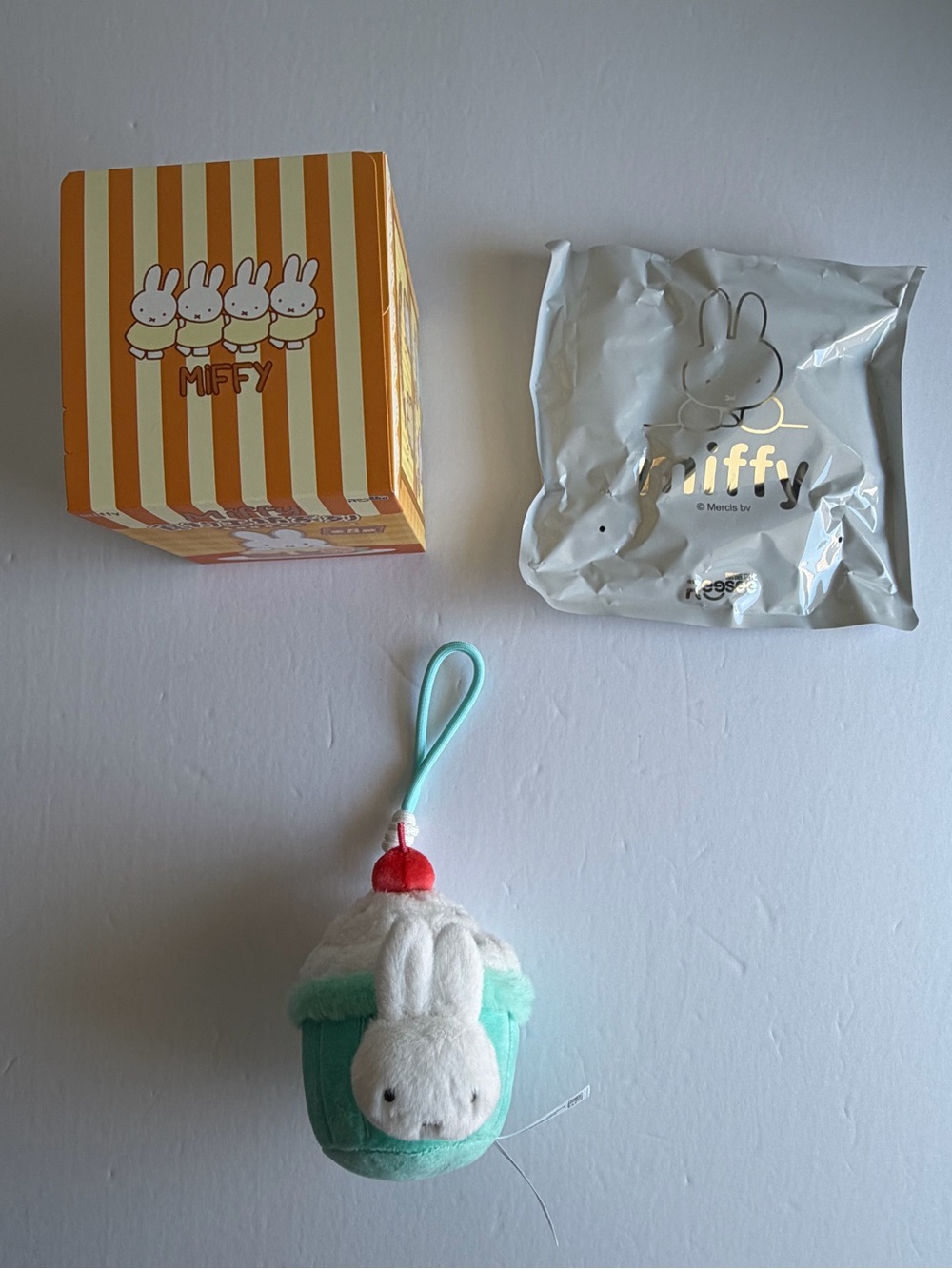 NWT MIFFY Food Workshop Series Plush Blue Cupcake Bag Charm